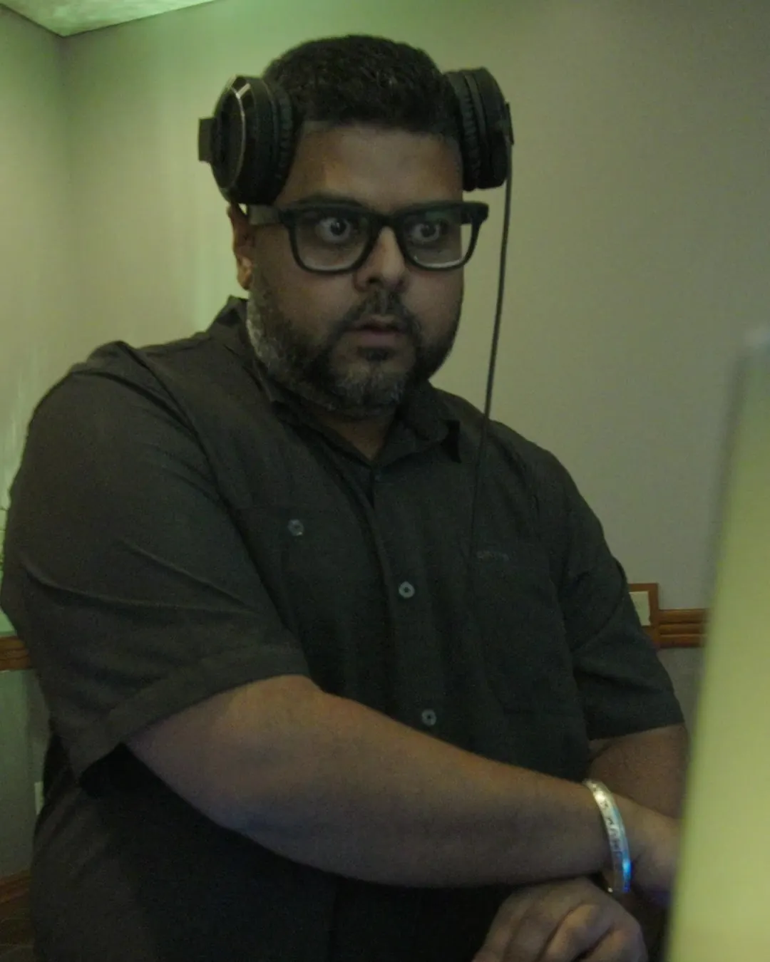 DJ Ravi mixing at the DJ booth